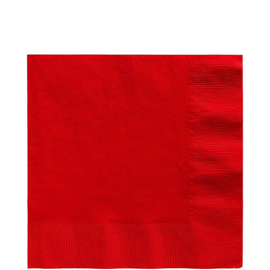 Red Paper Lunch Napkins, 6.5in, 40ct